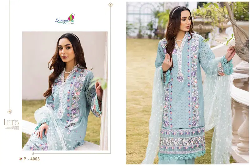 Adan Libas Chikankari 14 By Saniya Cotton Embroidered Pakistani Suits Wholesale Online
